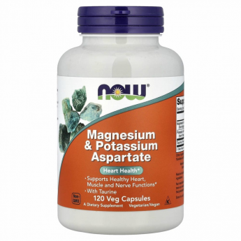 Аспартат магния и калия NOW FOODS MAG/POTASSIUM ASPARTATE 120 капсул