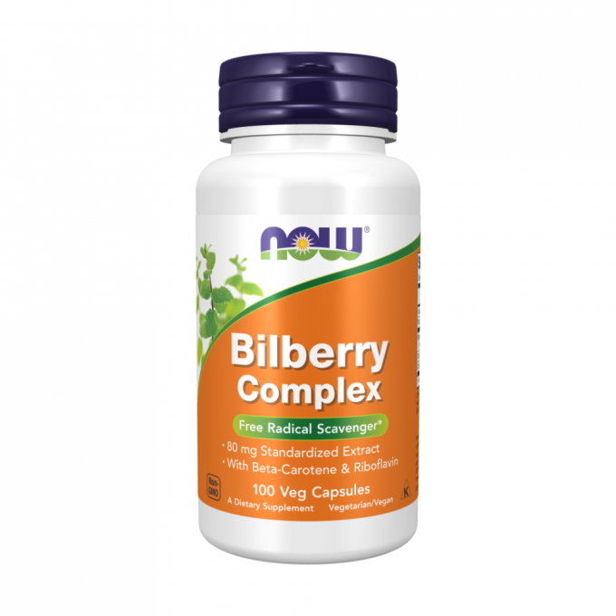 Черничный комплекс BILBERRY COMPLEX NOW FOODS 80 мг, 100 капсул NS31143