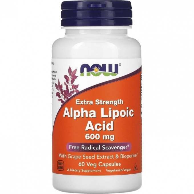 Кислота NOW FOODS ALPHA LIPOIC ACID 600 мг - 60 капсул NS29468