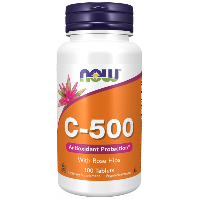 Витамин С NOW FOODS WITH ROSE HIPS 100 Tablets NS31063